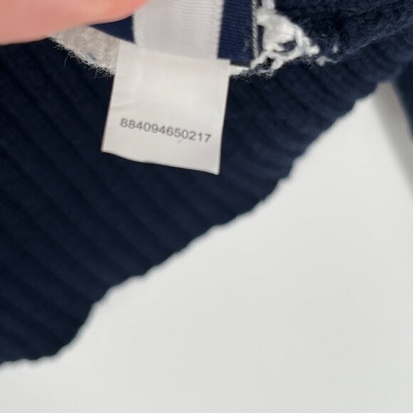 Chaps Navy Blue White Striped Knit Collared Cardigan Sweater Women's Size XL - Picture 6 of 6